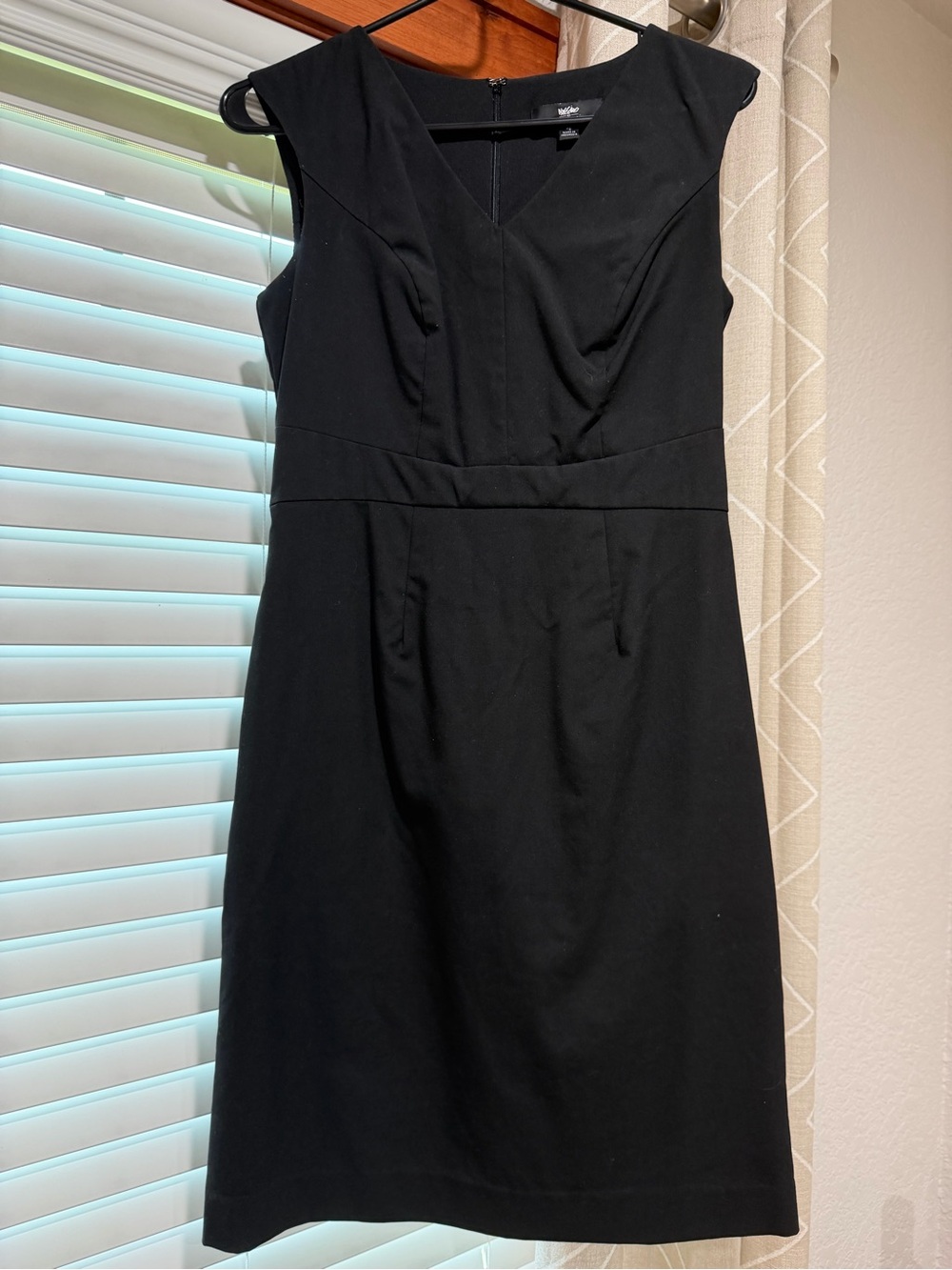 Moschino Black V-Neck Midi Dress